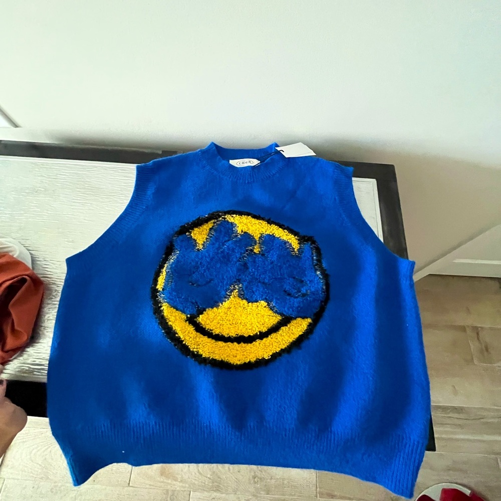 Cider smiley face sweater vest